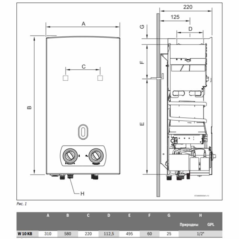 Газовая колонка Bosch Therm 2000 O W 10 KB (7736500992) инструкция - изображение 6