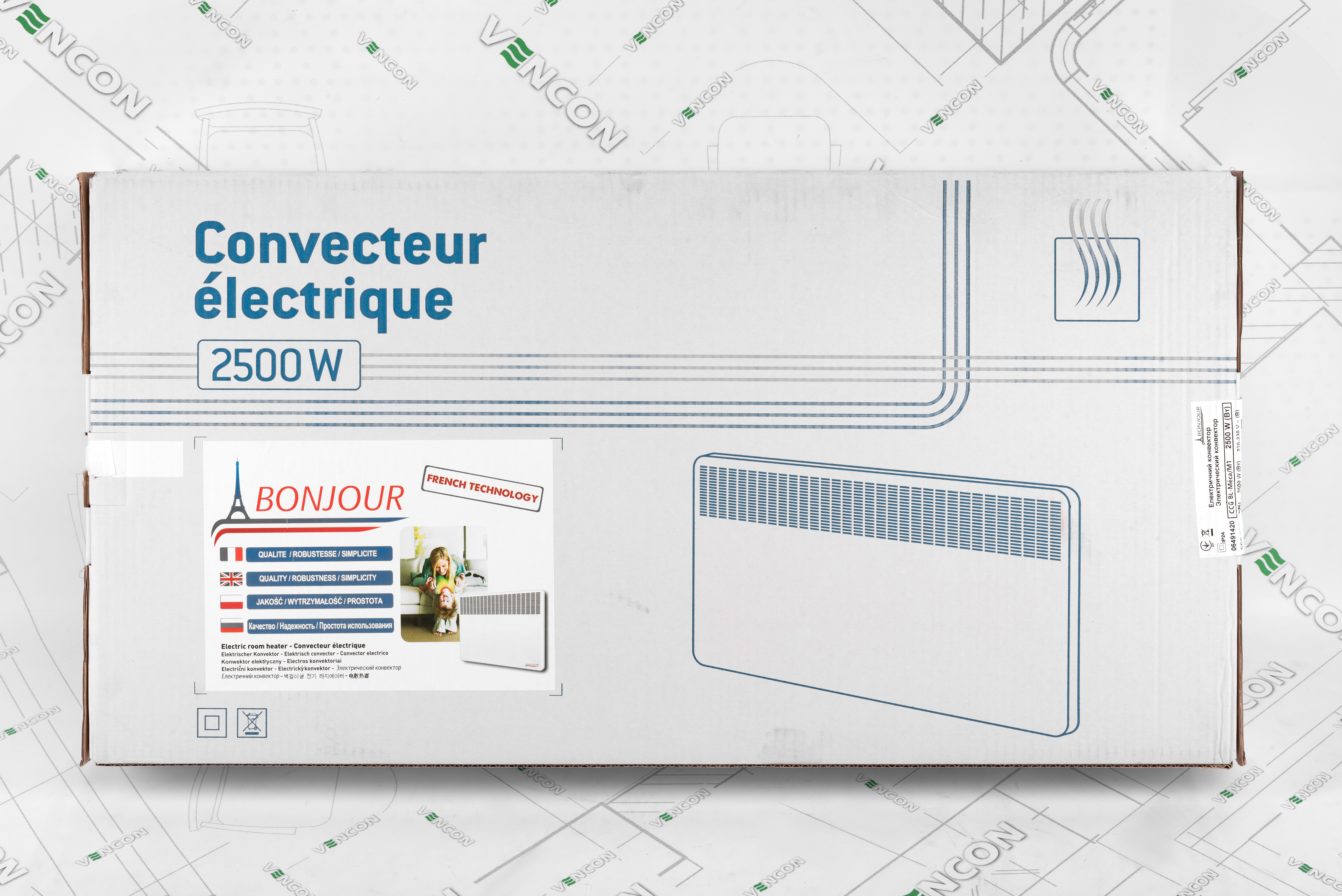 Электрический конвектор Bonjour CEG BL-Meca/M 2500 внешний вид - фото 9