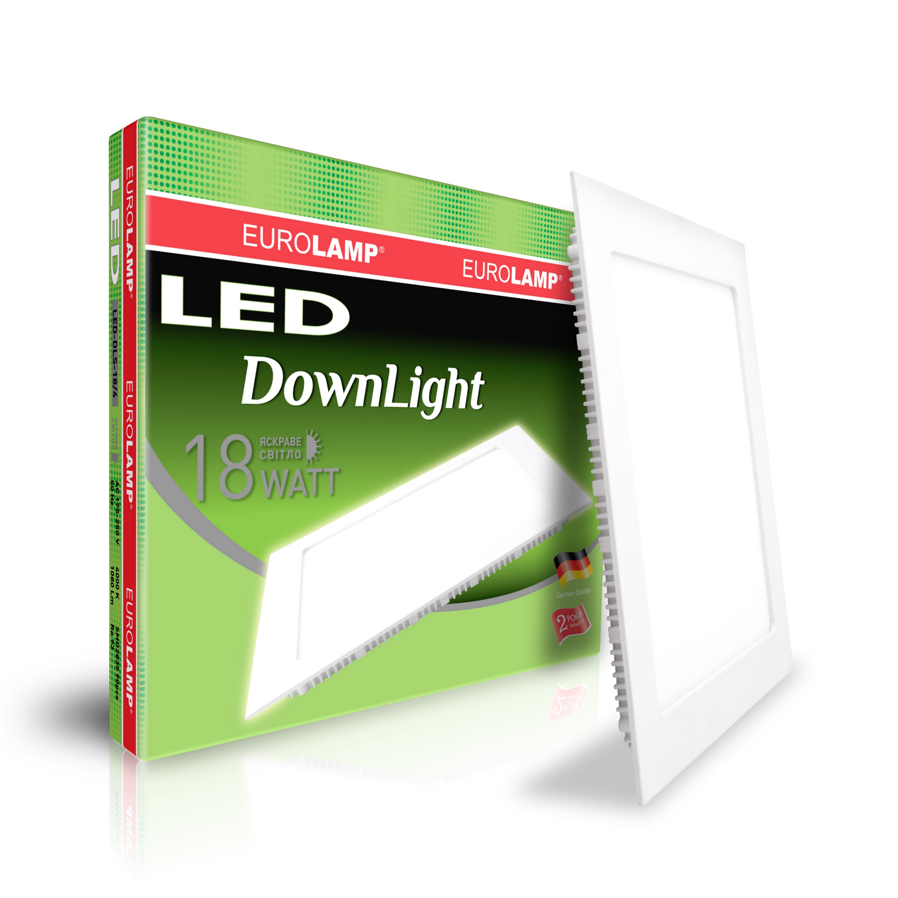 Eurolamp LED Downlight 18W 4000K квадратный